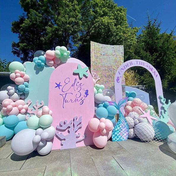 Mermaid Birthday Square